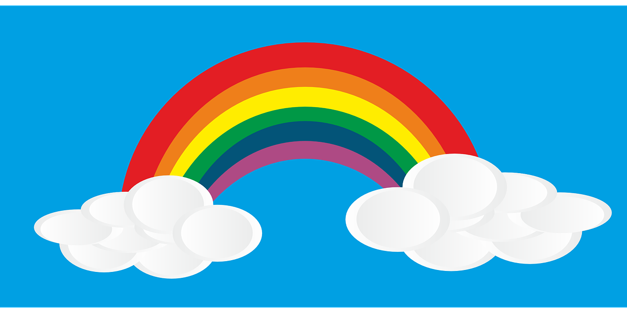 clouds and rainbow
