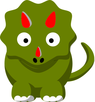 triceratops with red horns