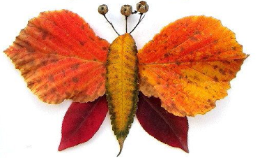 butterflies made out of leaves