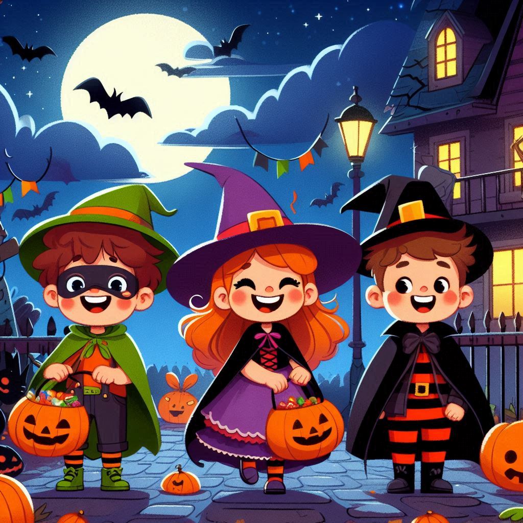 did you know for kids - kids going trick or treating on Halloween